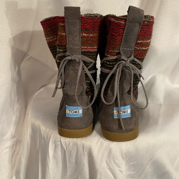 TOMS Faux fur lined roll down ankle booties women’s size 7 - Picture 7 of 13